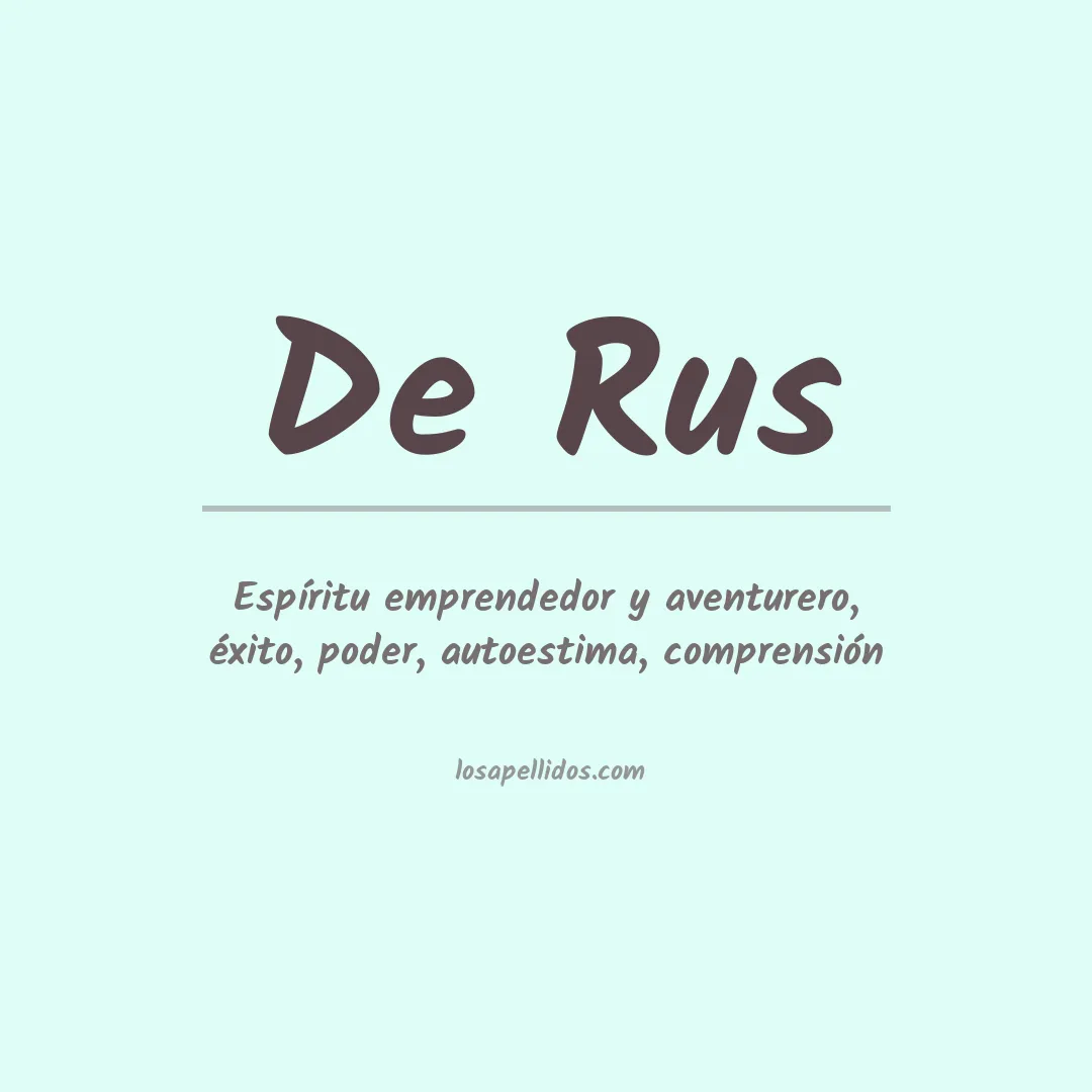 Apellido De rus