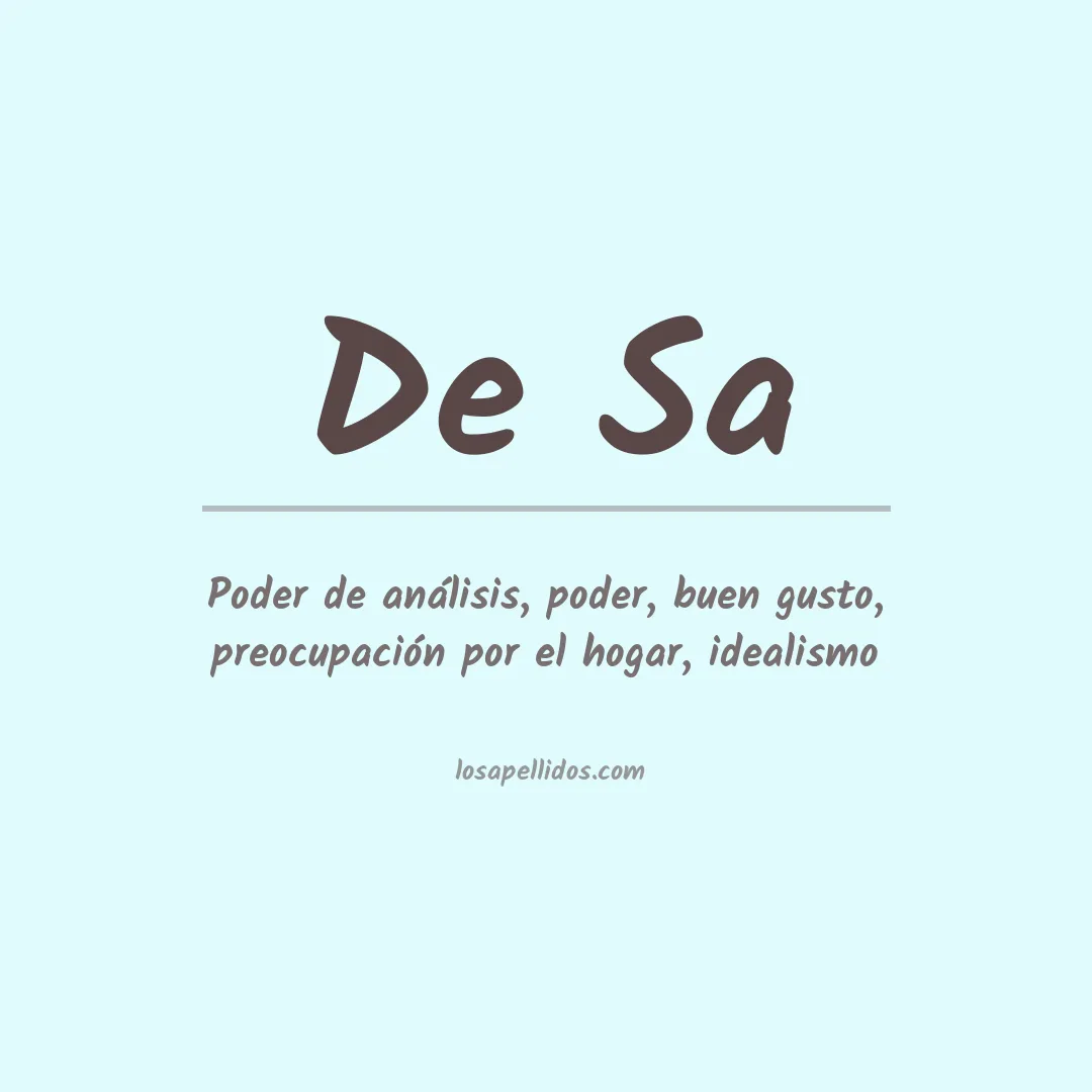 Apellido De sa