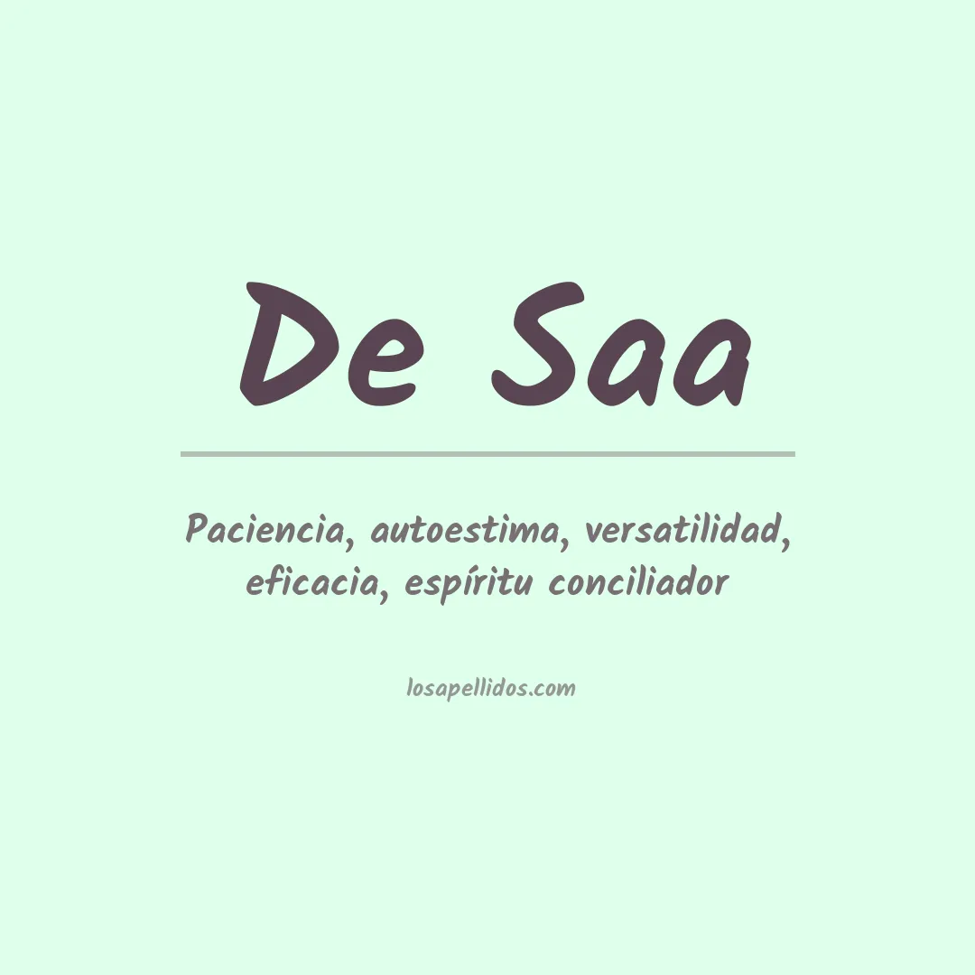 Apellido De saa