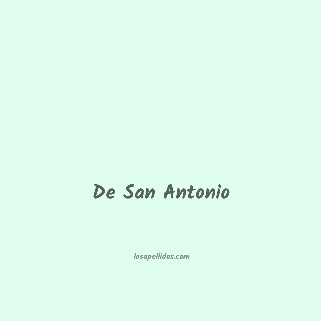 De san antonio en chino