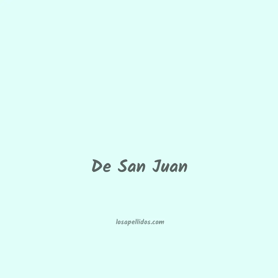 De san juan en chino