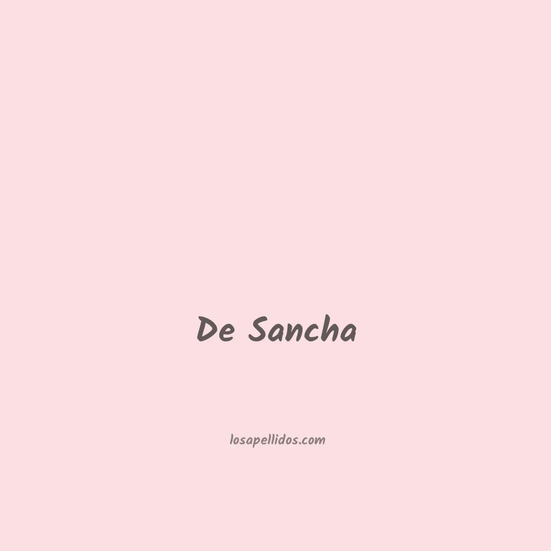 De sancha en chino
