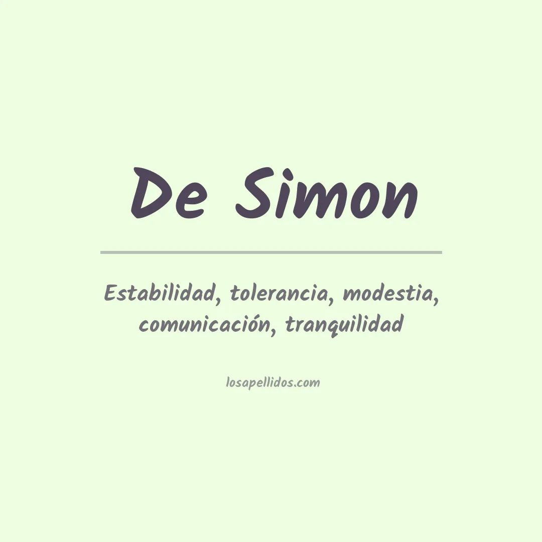 Apellido De simon