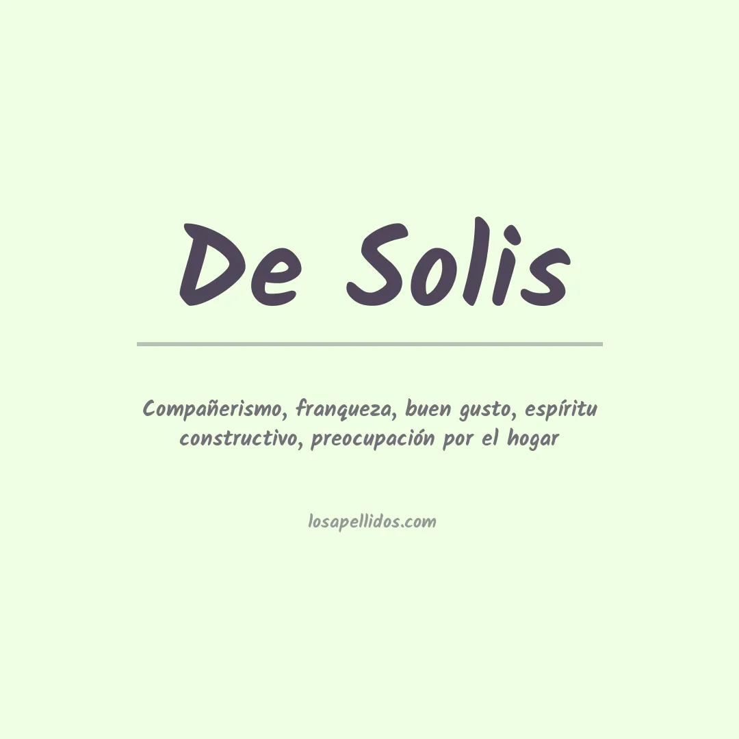 Apellido De solis