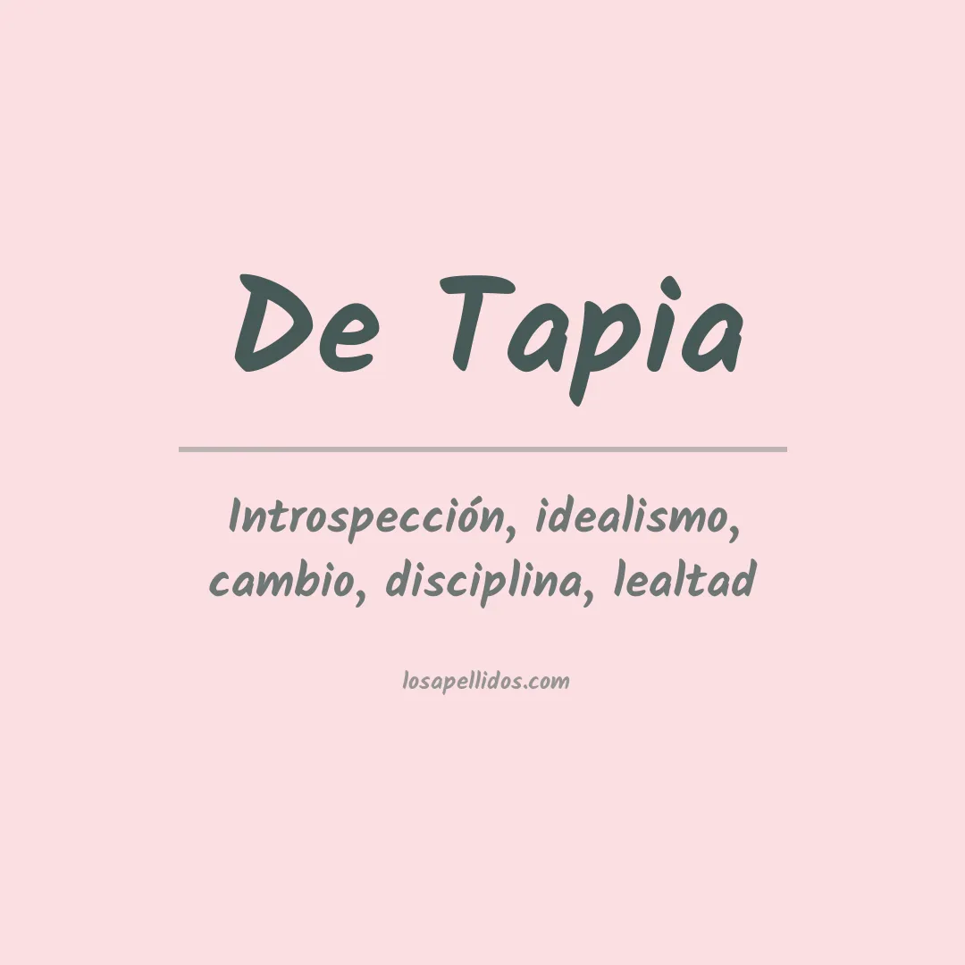 Apellido De tapia