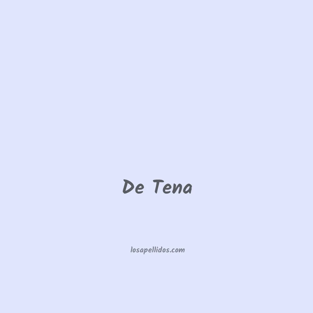 De tena en chino