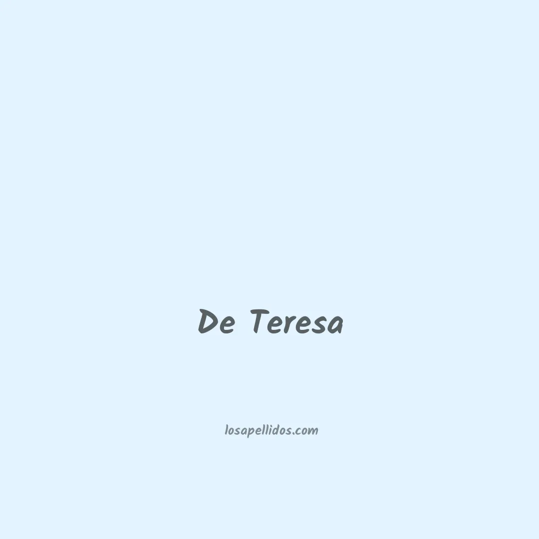 De teresa en chino