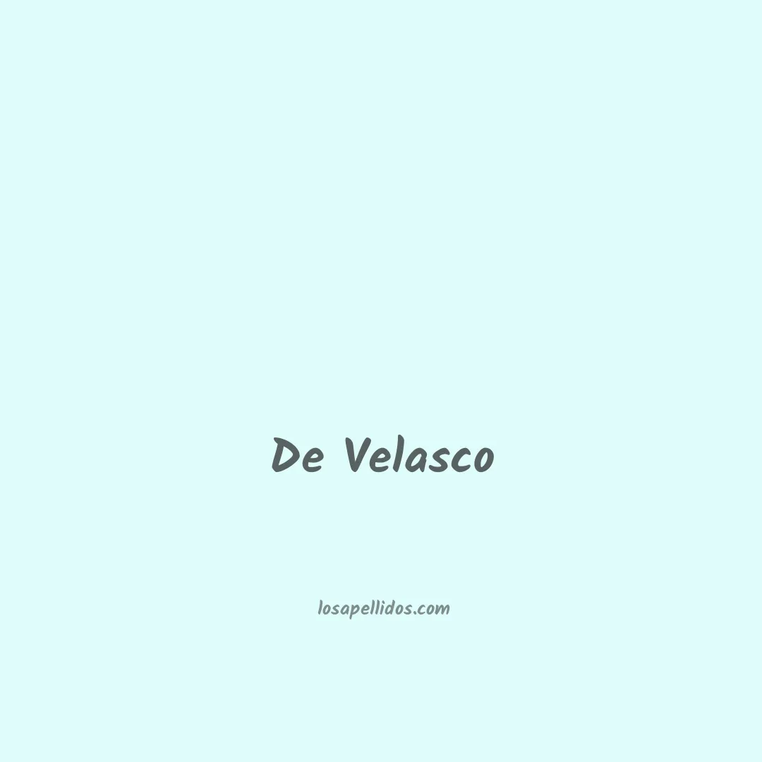 De velasco en chino