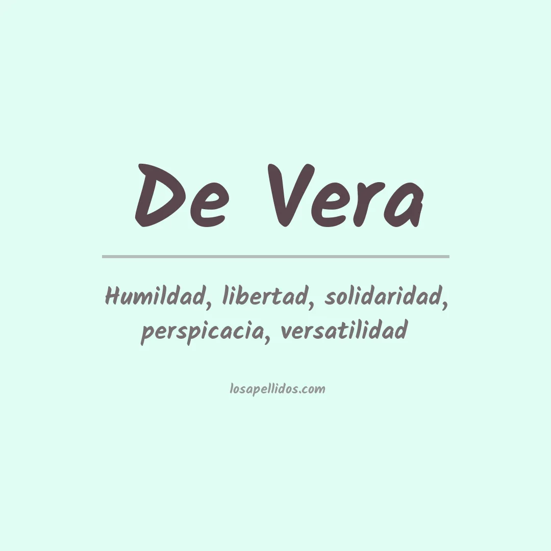 Apellido De vera