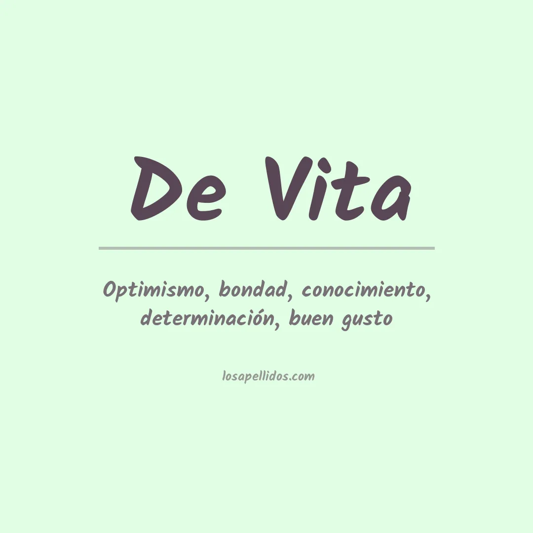 Apellido De vita