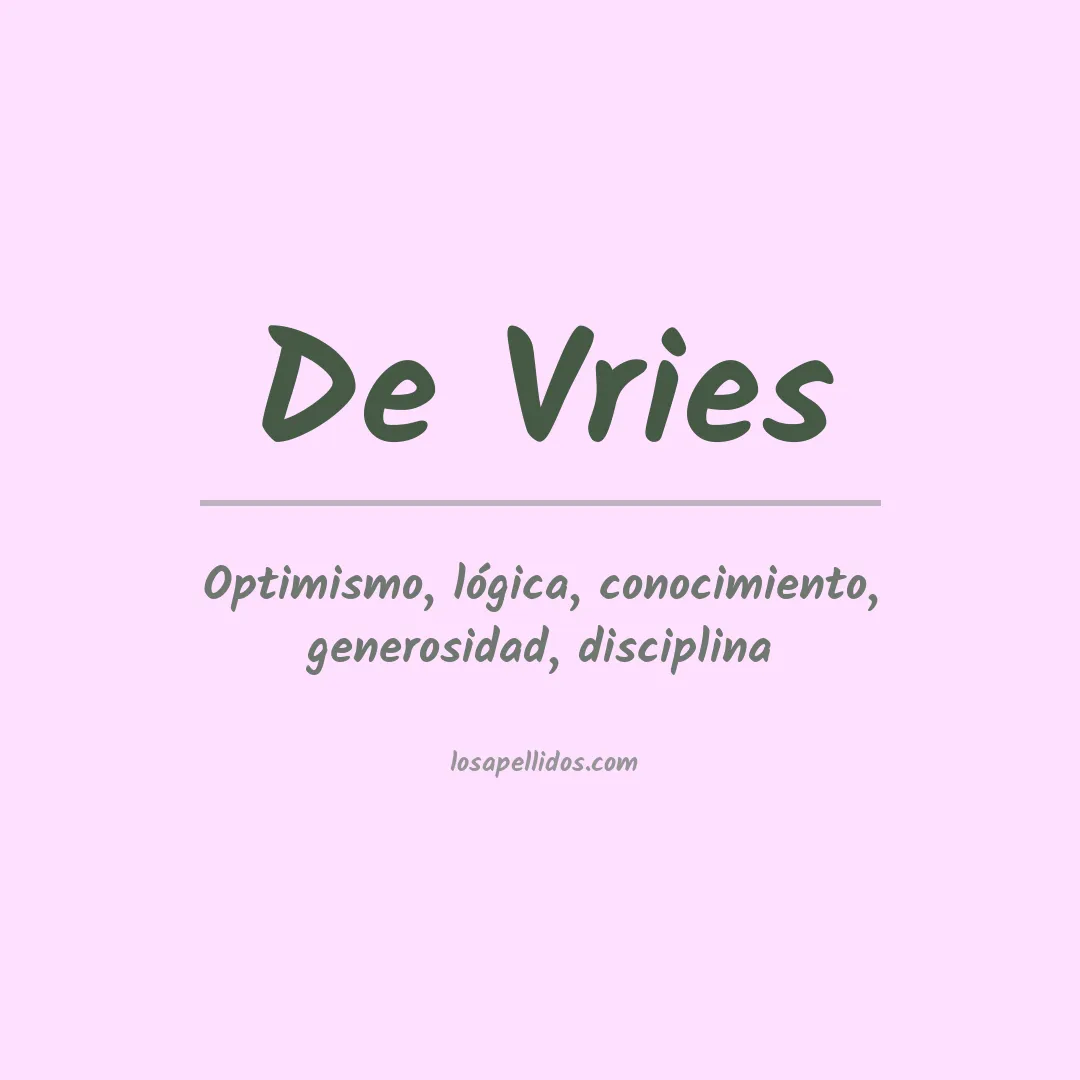 Apellido De vries