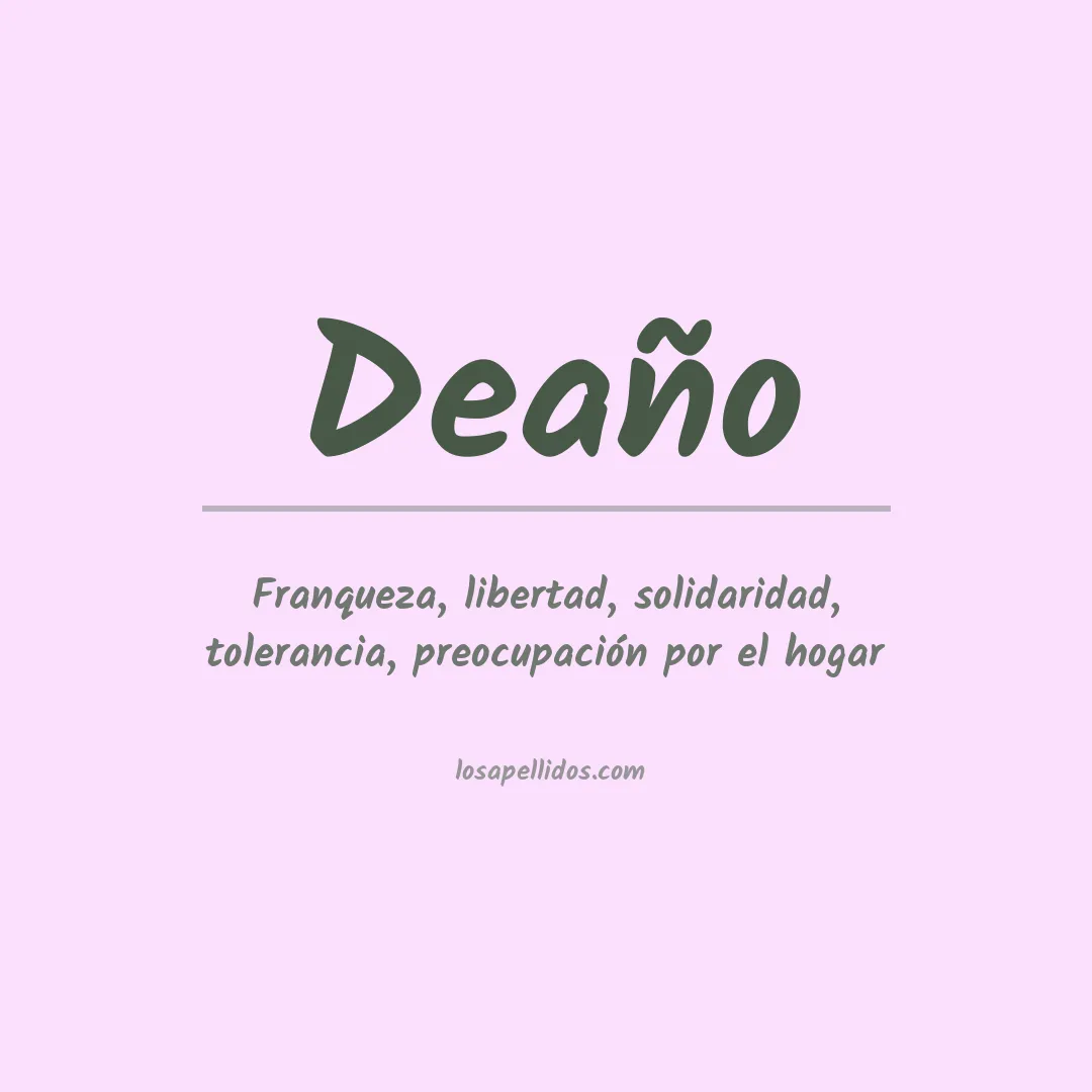 Apellido Deaño