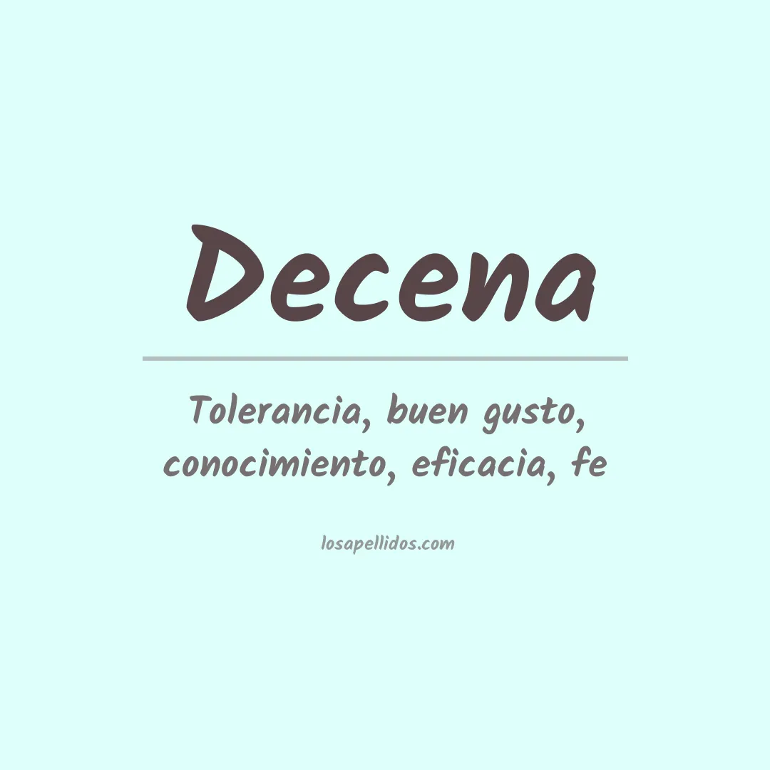 Apellido Decena