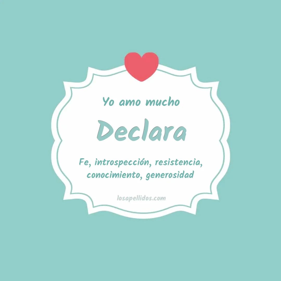 Yo amo mucho Declara