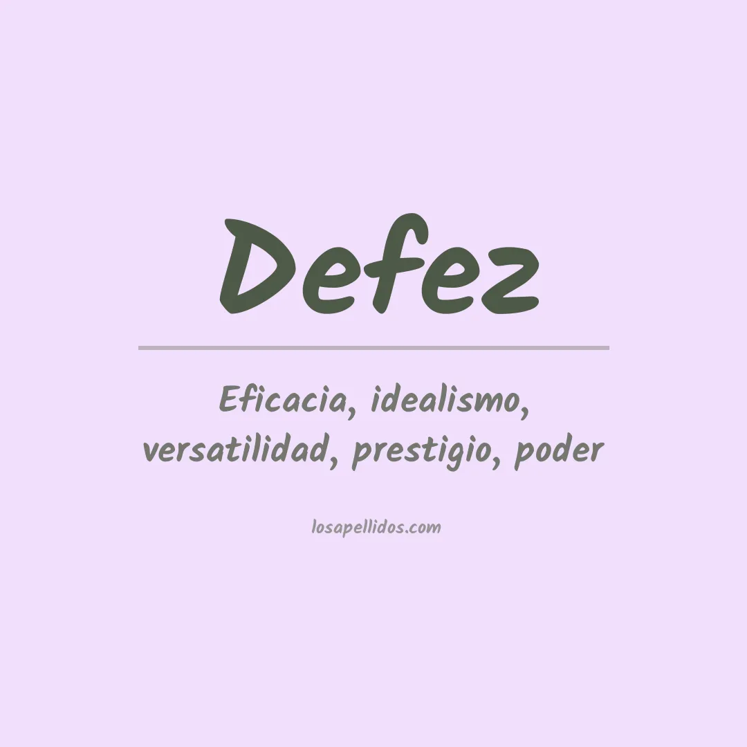 Apellido Defez