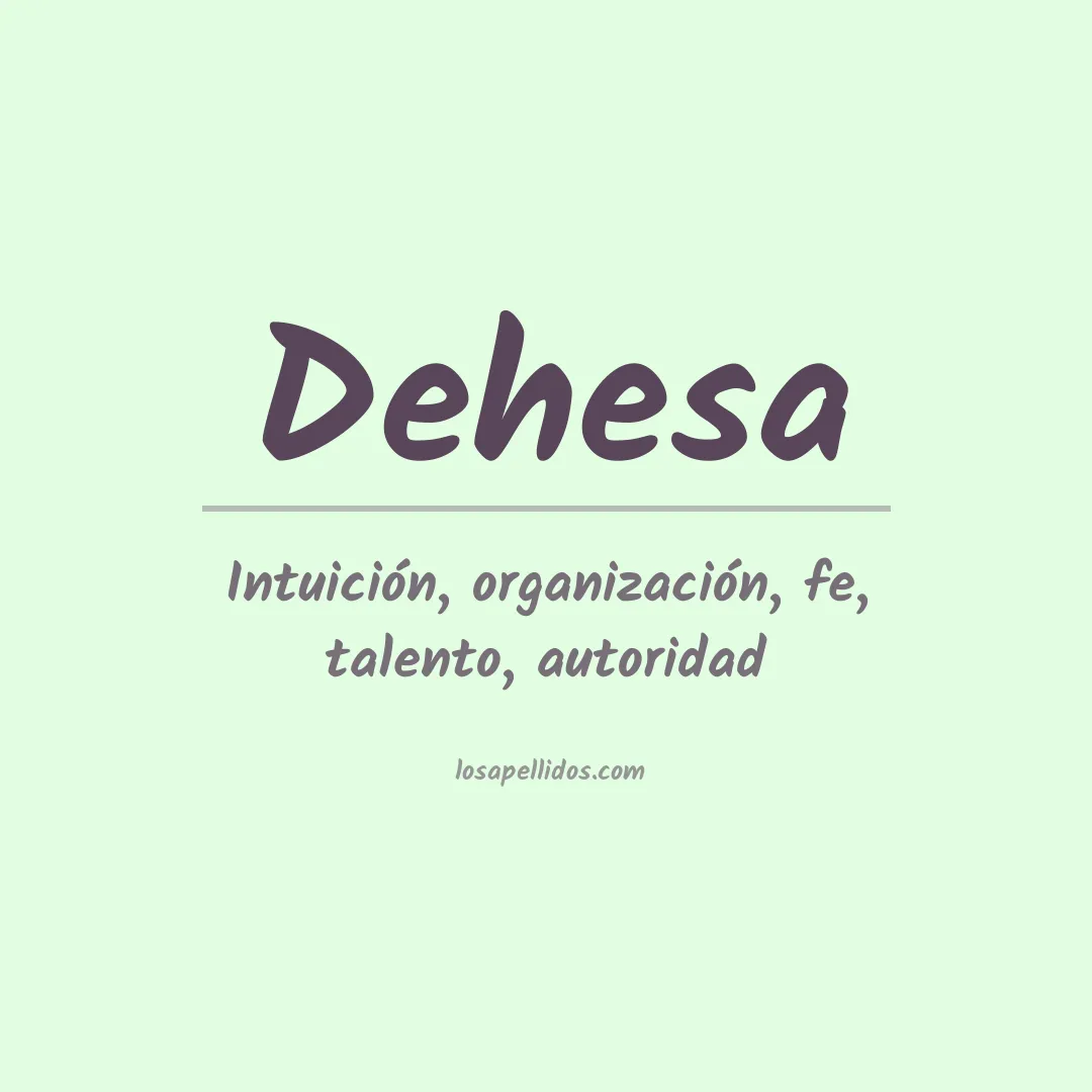Apellido Dehesa