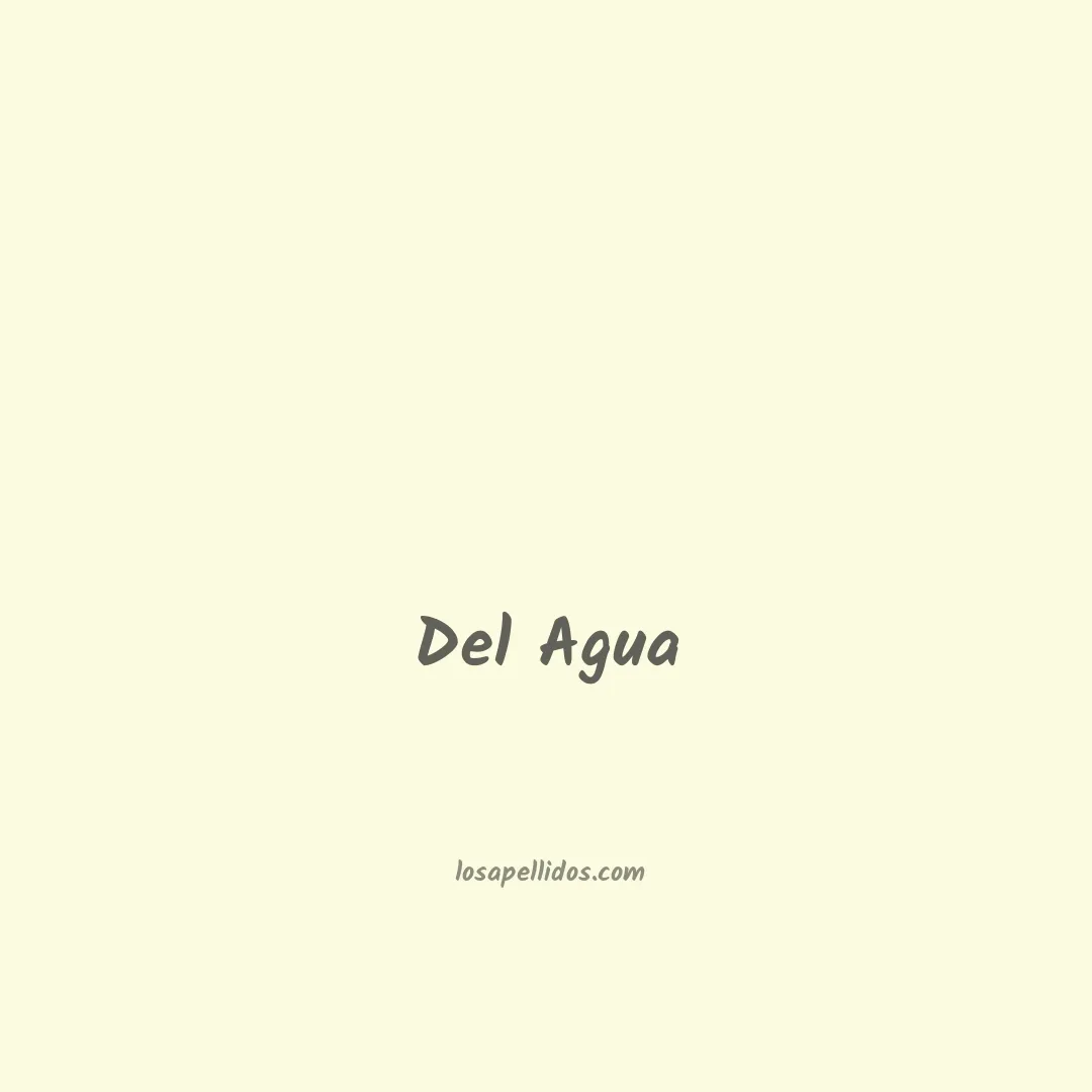 Del agua en chino