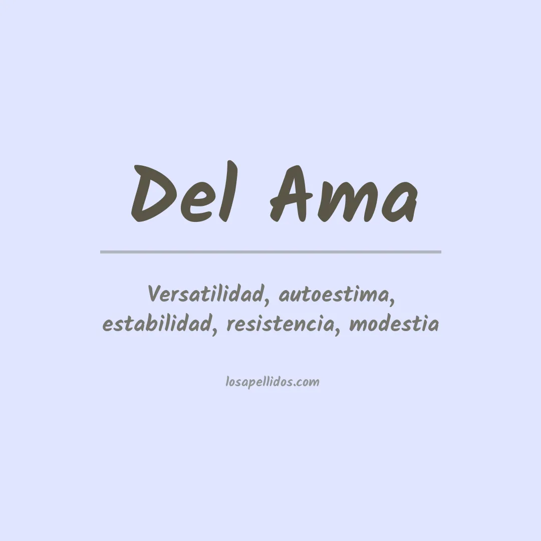 Apellido Del ama
