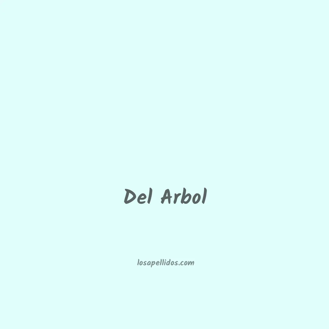 Del arbol en chino