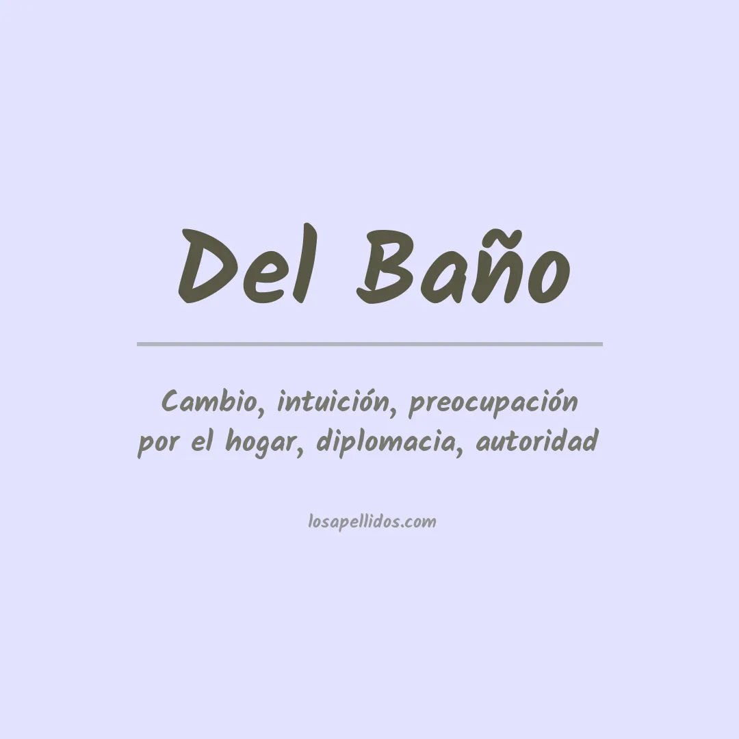 Apellido Del baño