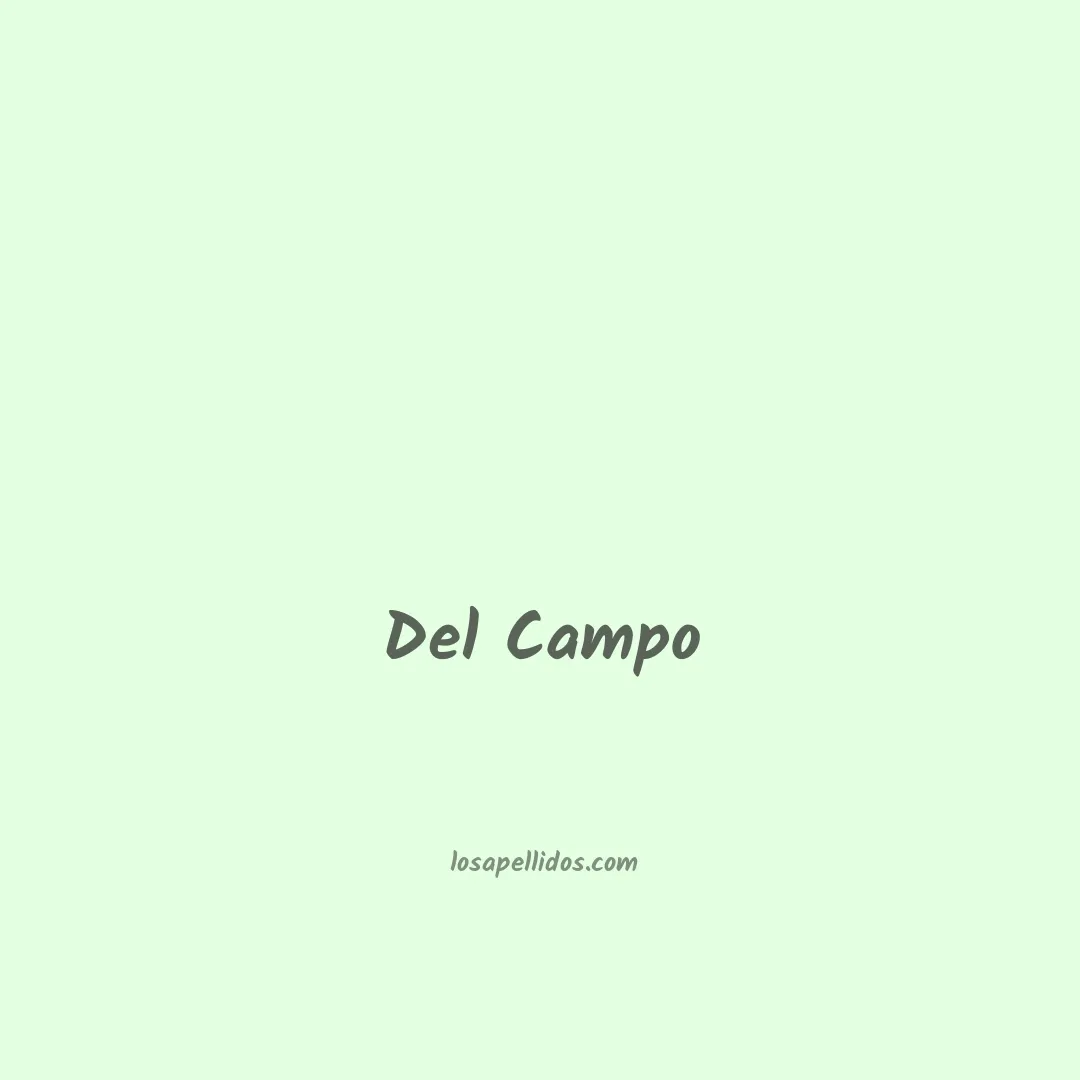 Del campo en chino