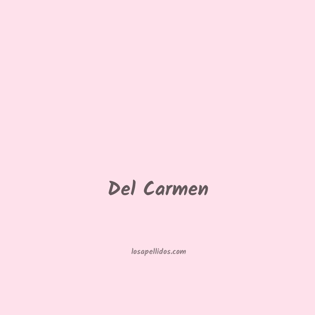 Del carmen en chino
