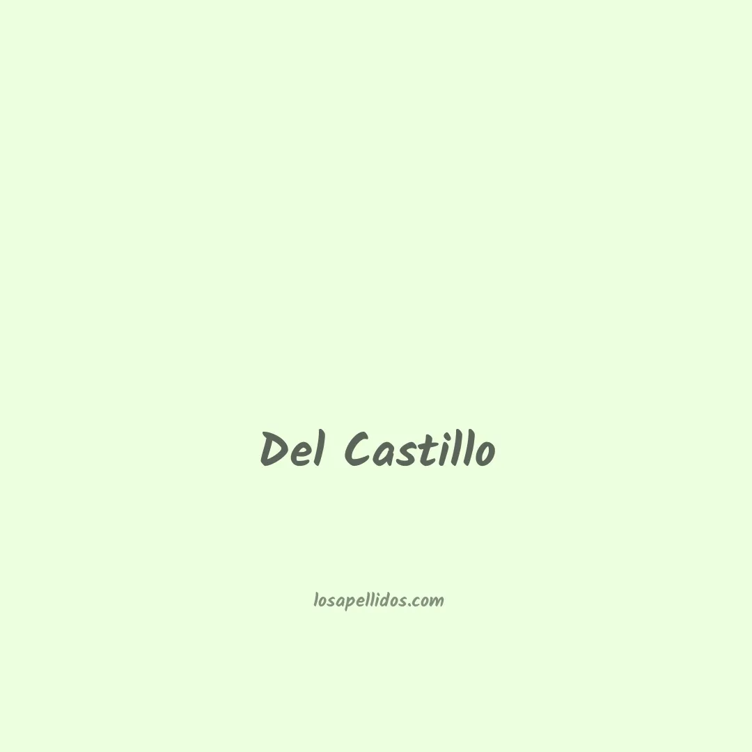 Del castillo en chino
