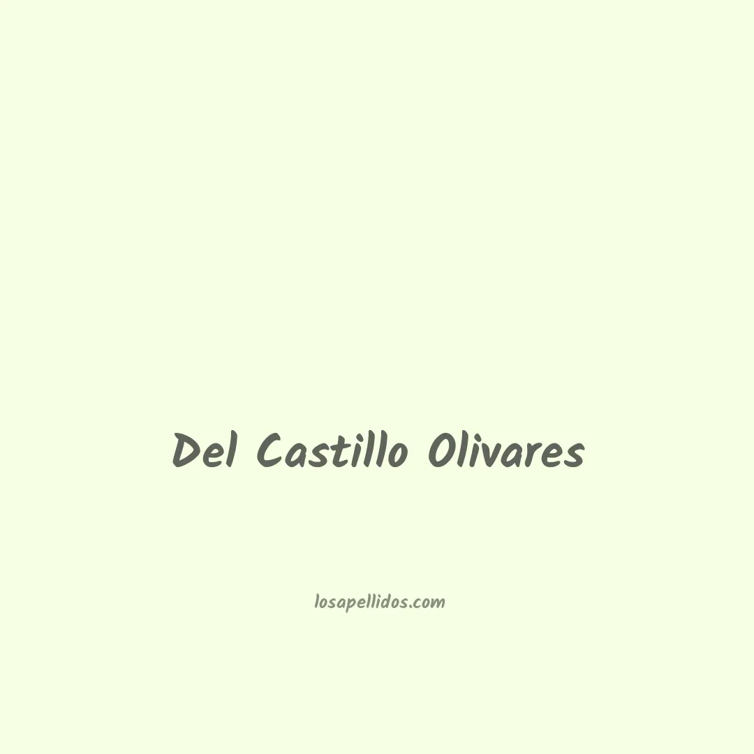 Del castillo olivares en chino