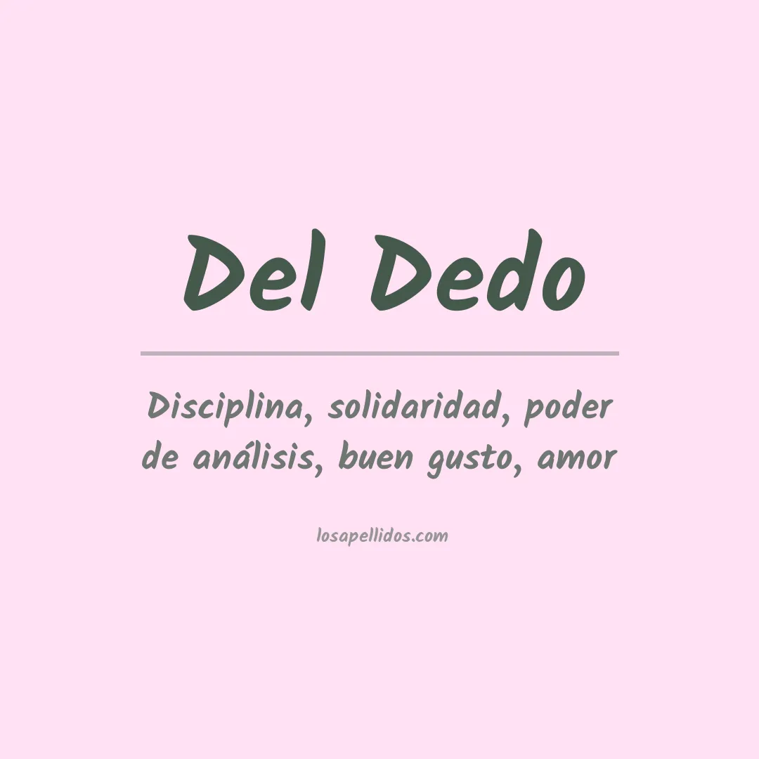 Significado del Apellido Del dedo