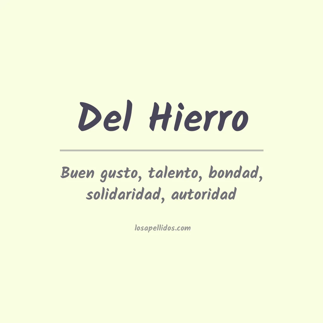 Significado del Apellido Del hierro