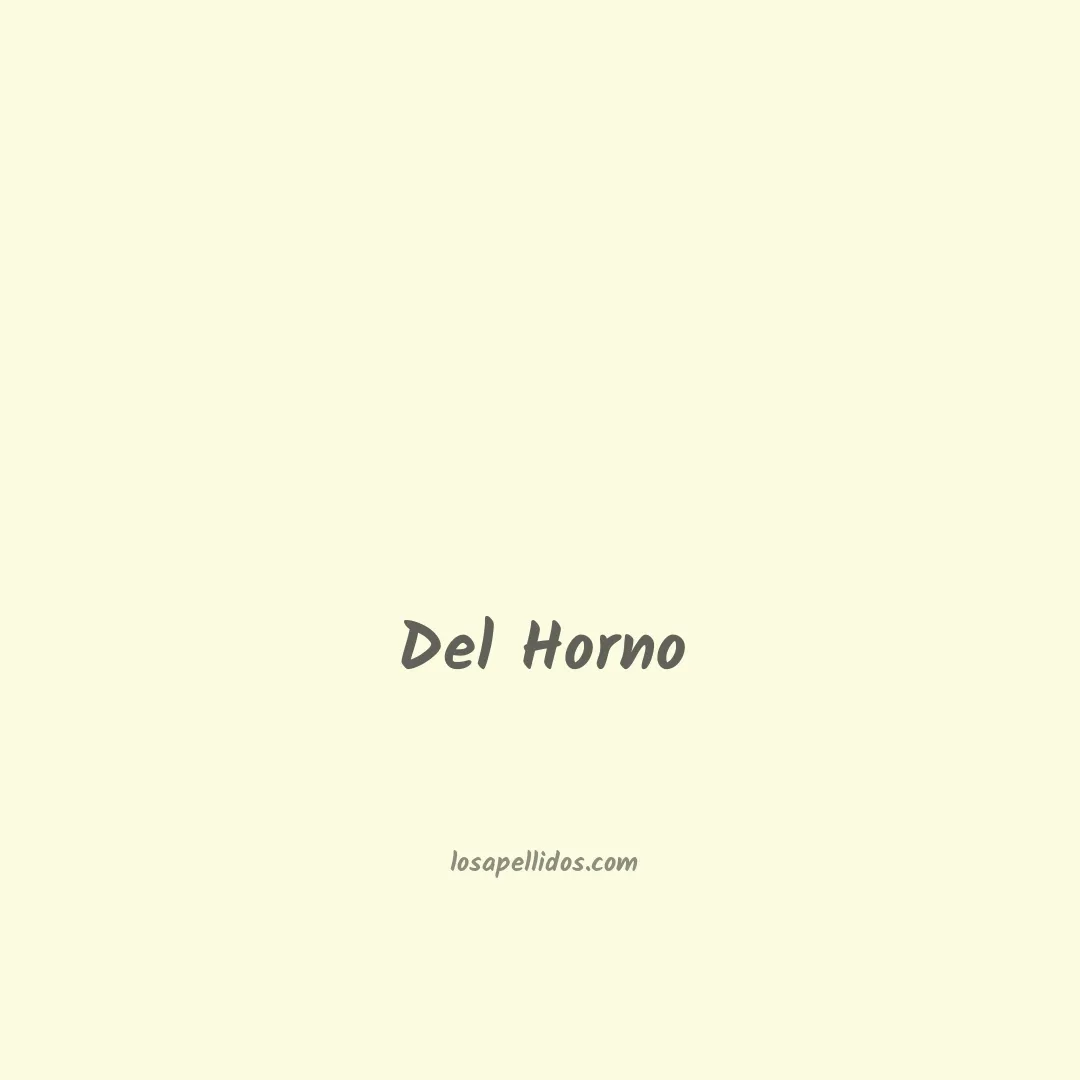 Del horno en chino