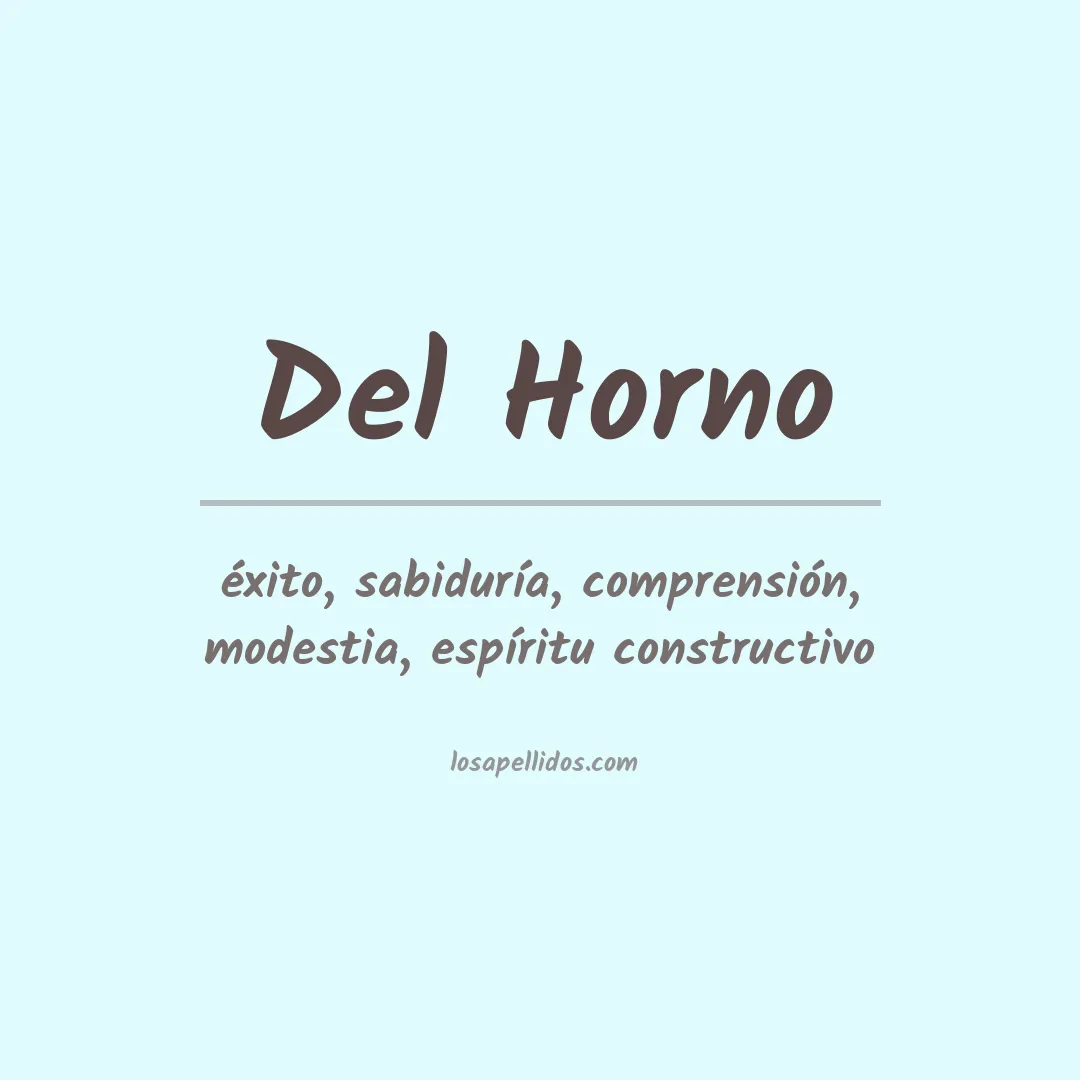 Significado del Apellido Del horno