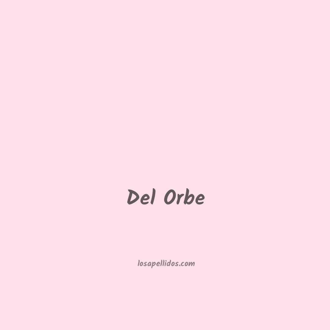 Del orbe en chino