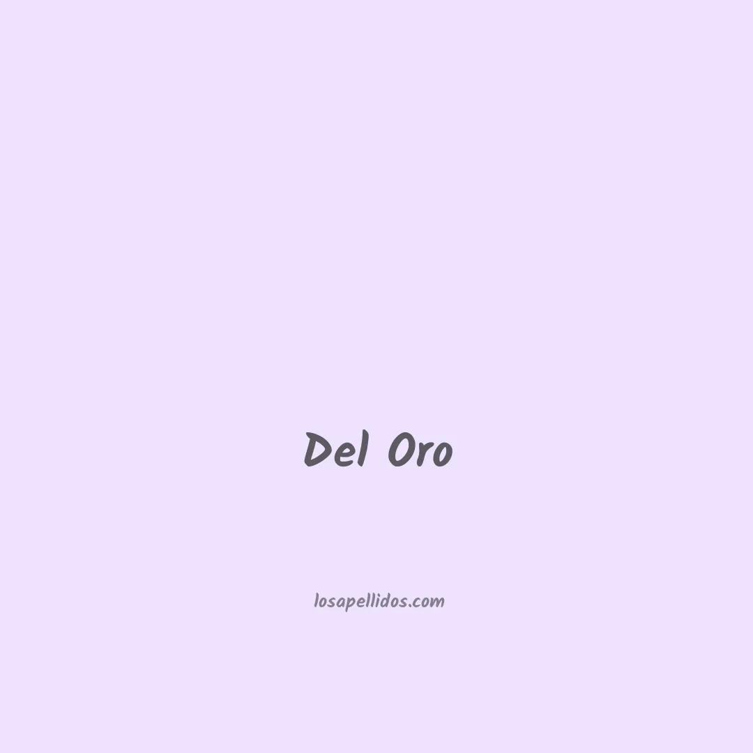 Del oro en chino