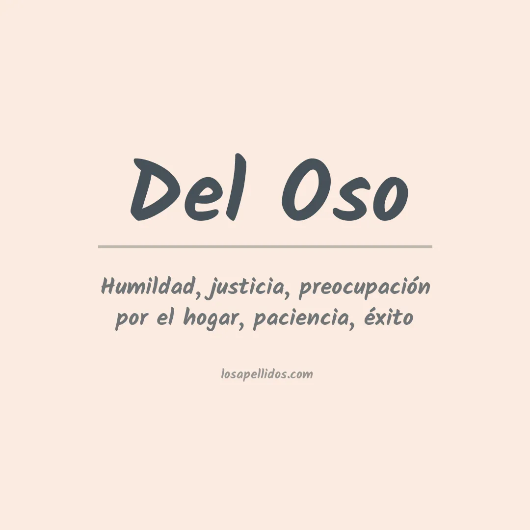 Significado del Apellido Del oso