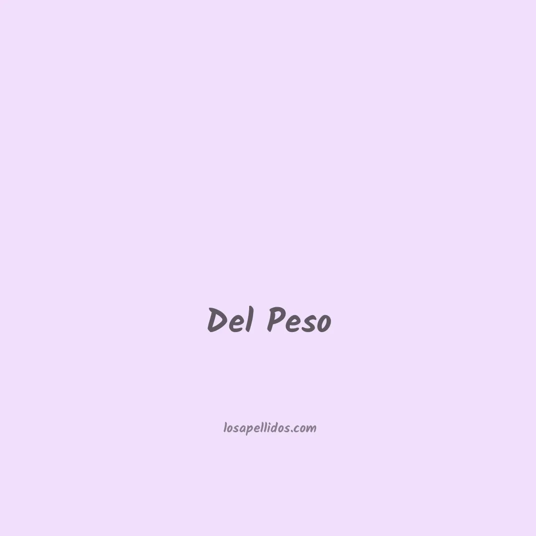 Del peso en chino