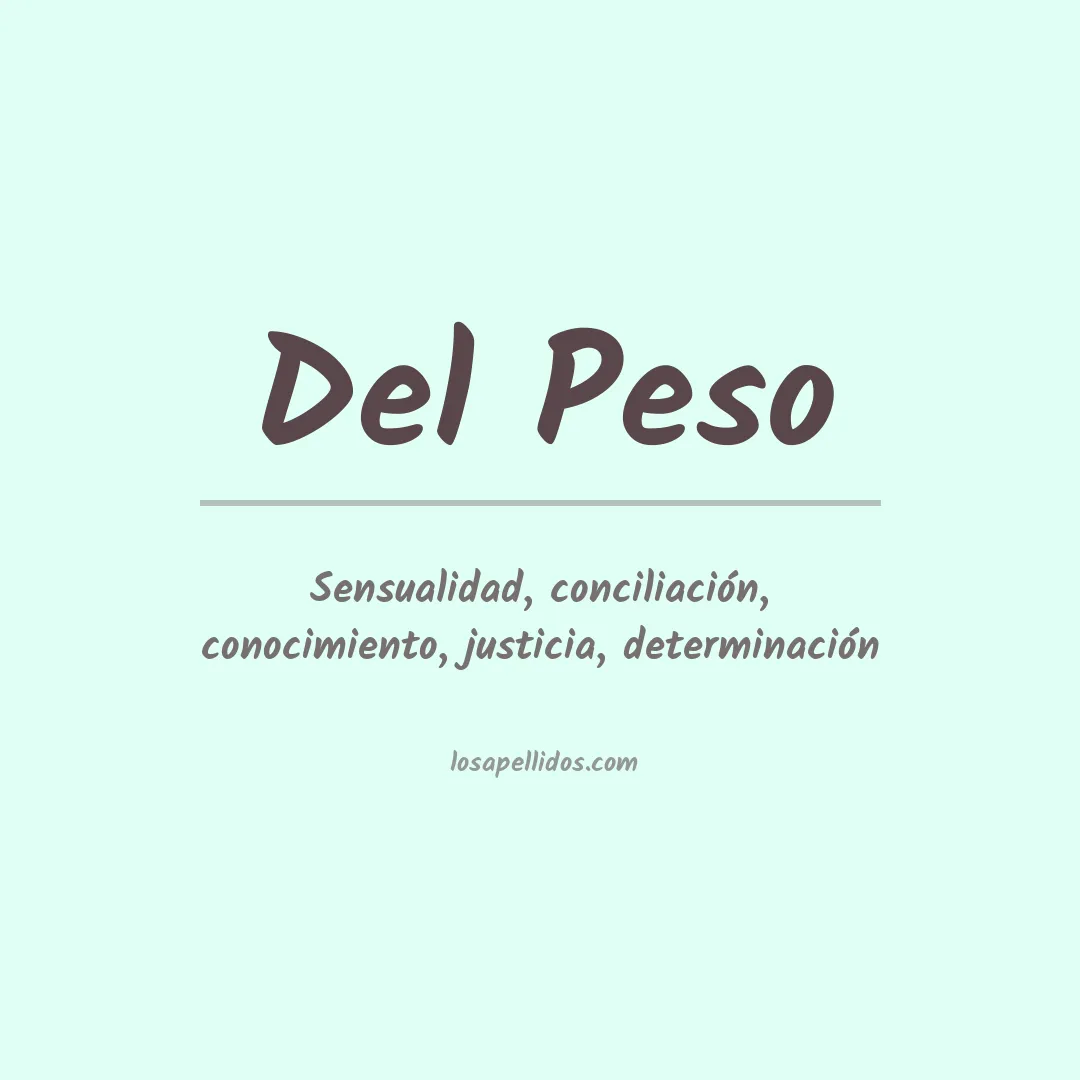 Apellido Del peso