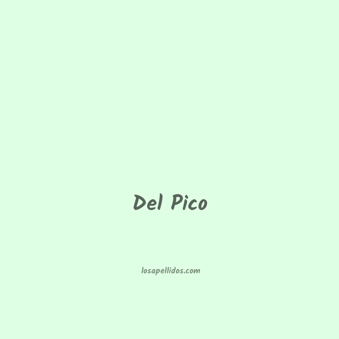 Del pico en chino