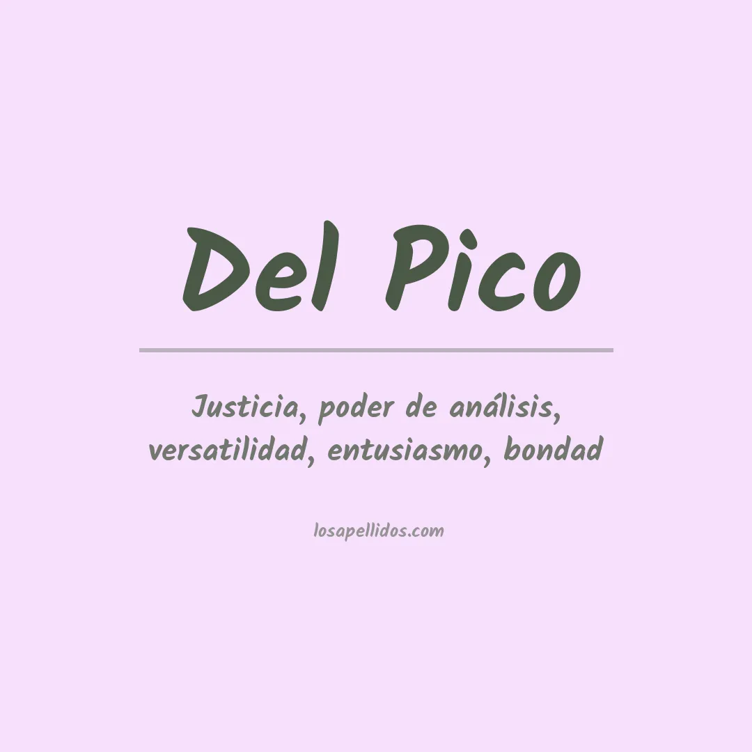 Apellido Del pico