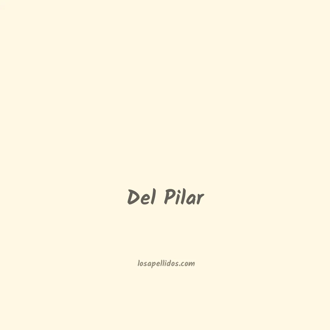 Del pilar en chino