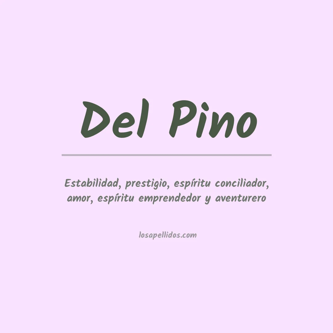 Apellido Del pino