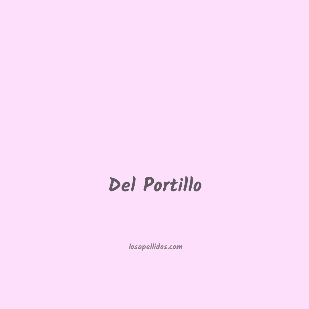 Del portillo en chino