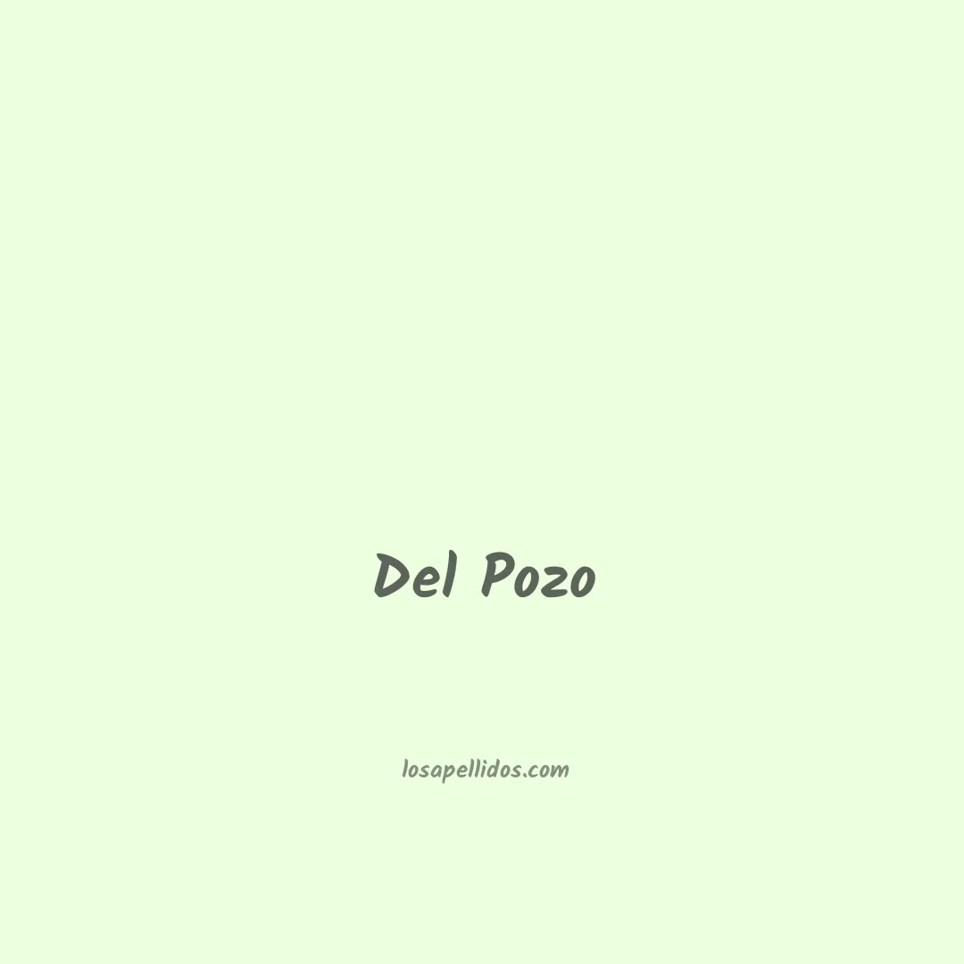 Del pozo en chino