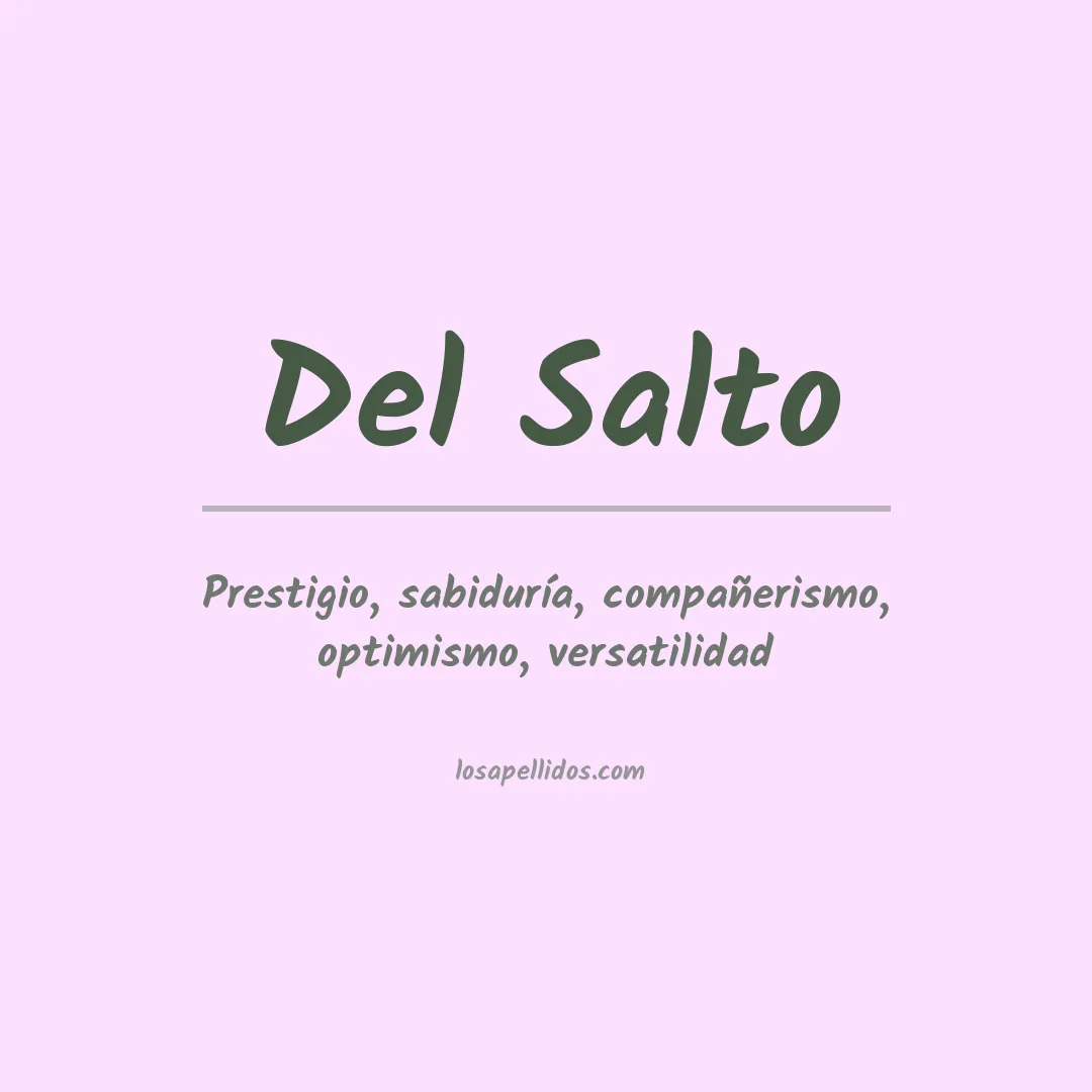 Significado del Apellido Del salto