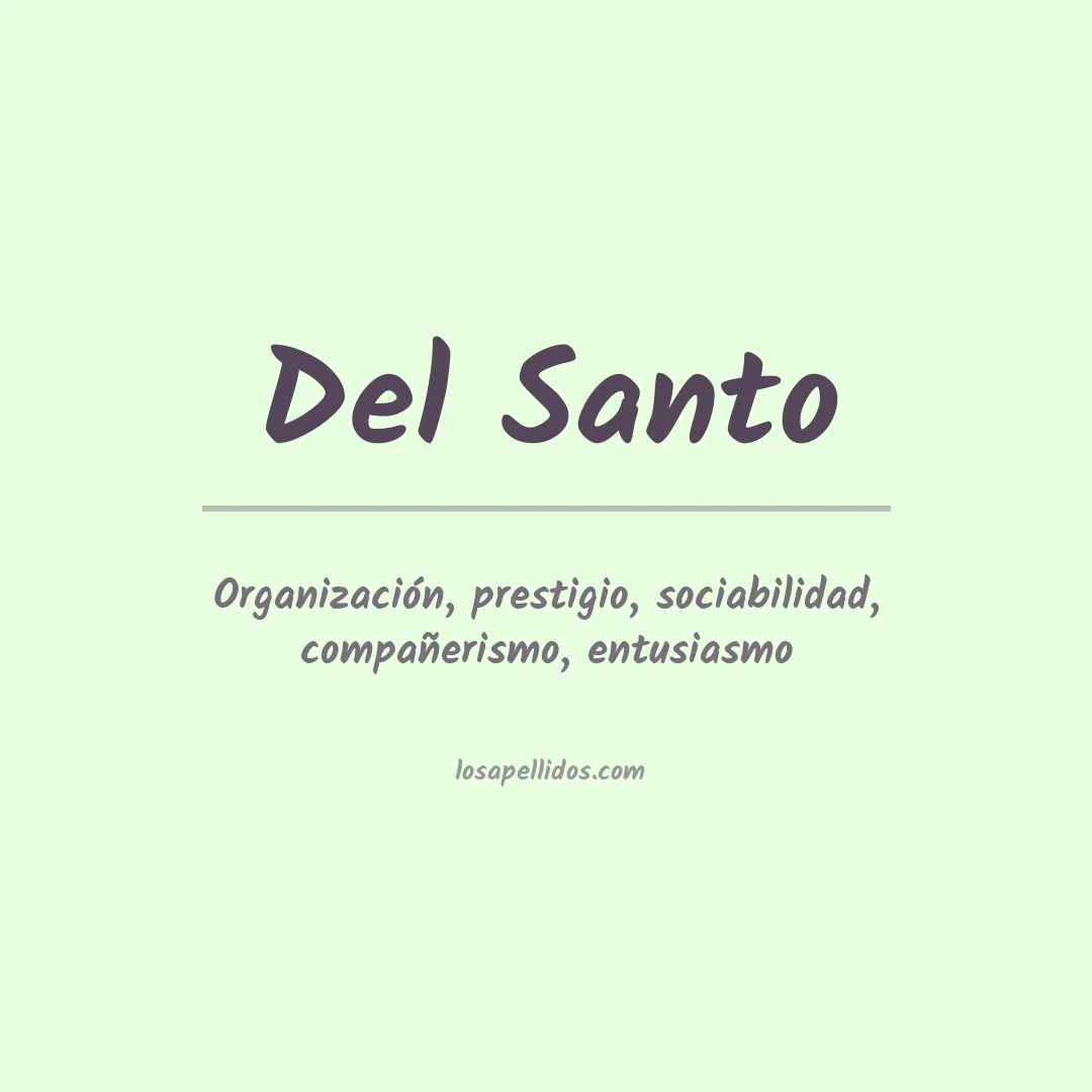 Apellido Del santo