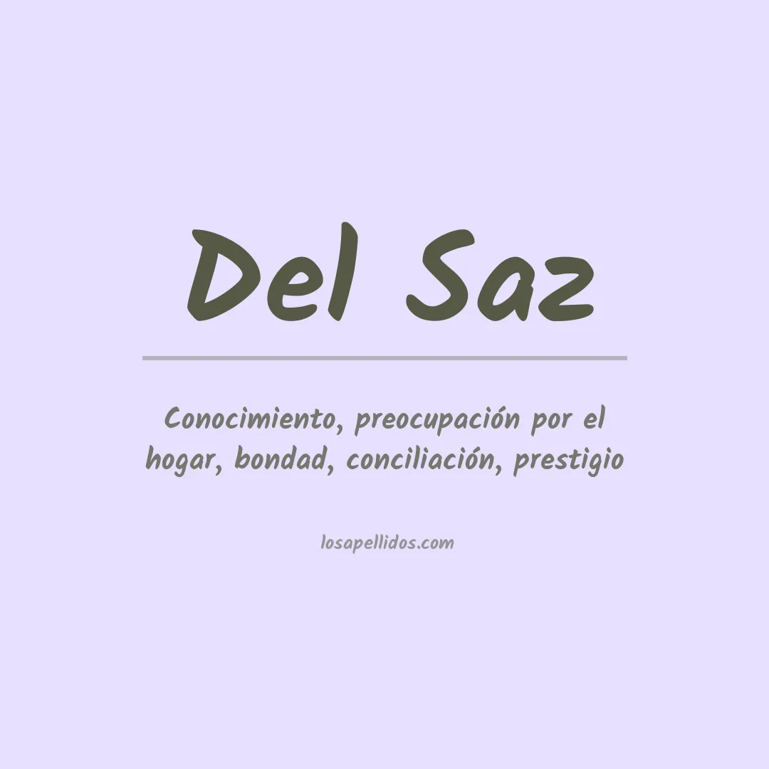 Significado del Apellido Del saz