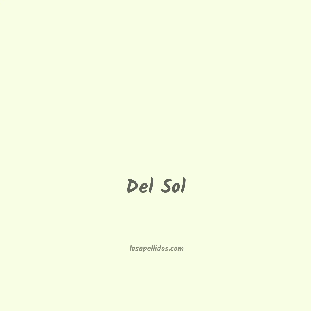 Del sol en chino