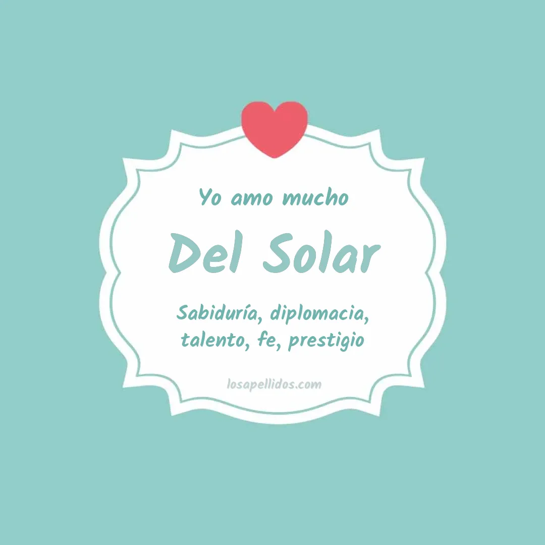 Yo amo mucho Del solar