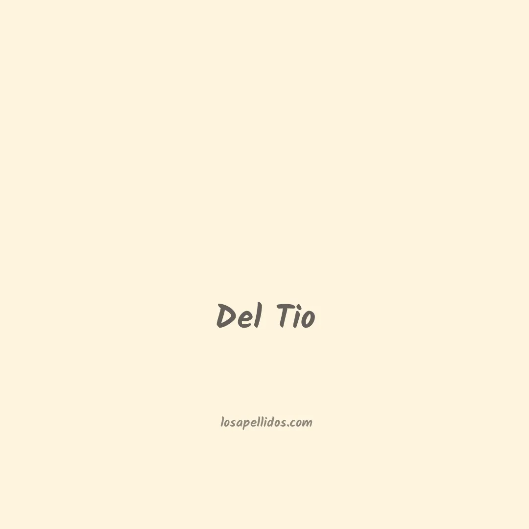 Del tio en chino