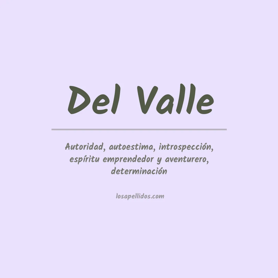 Apellido Del valle